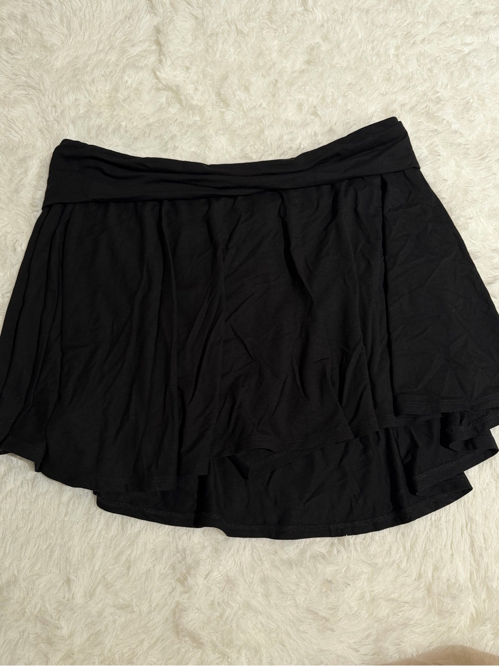 NWT Wild Fable Flounce Mini Skort 1X High Rise A Line Black Skirt Short soft com